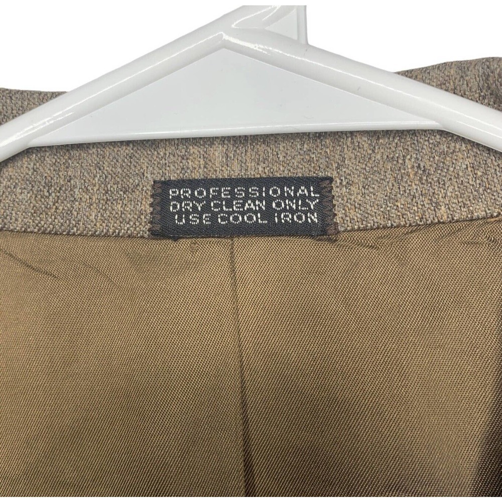 VTG 60s Rittels Western Wear Mens 42L Brown with Leather Trim Sport Coat - Picture 5 of 16